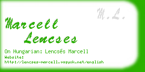 marcell lencses business card